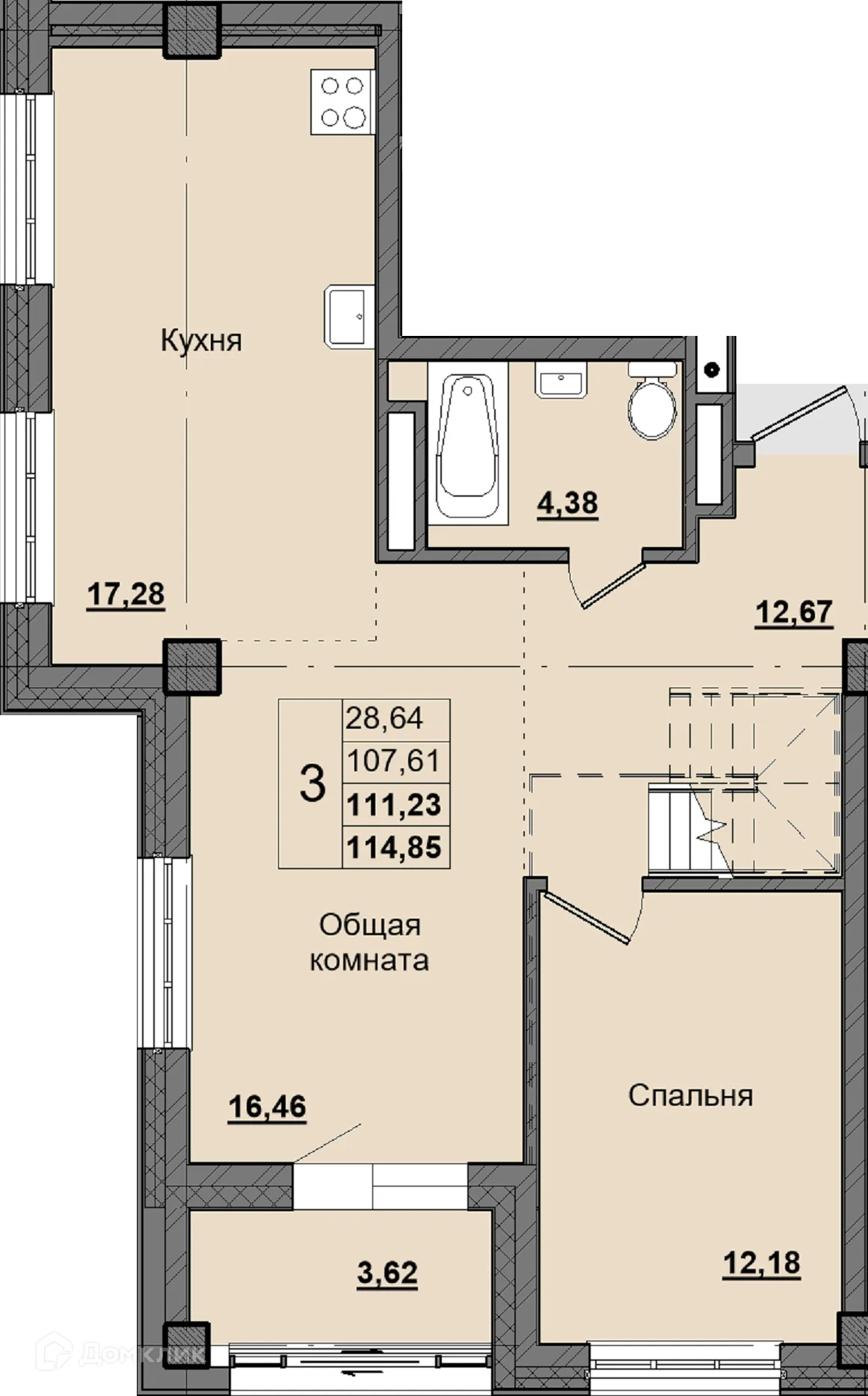 Фото квартиры в ЖК Алгыс