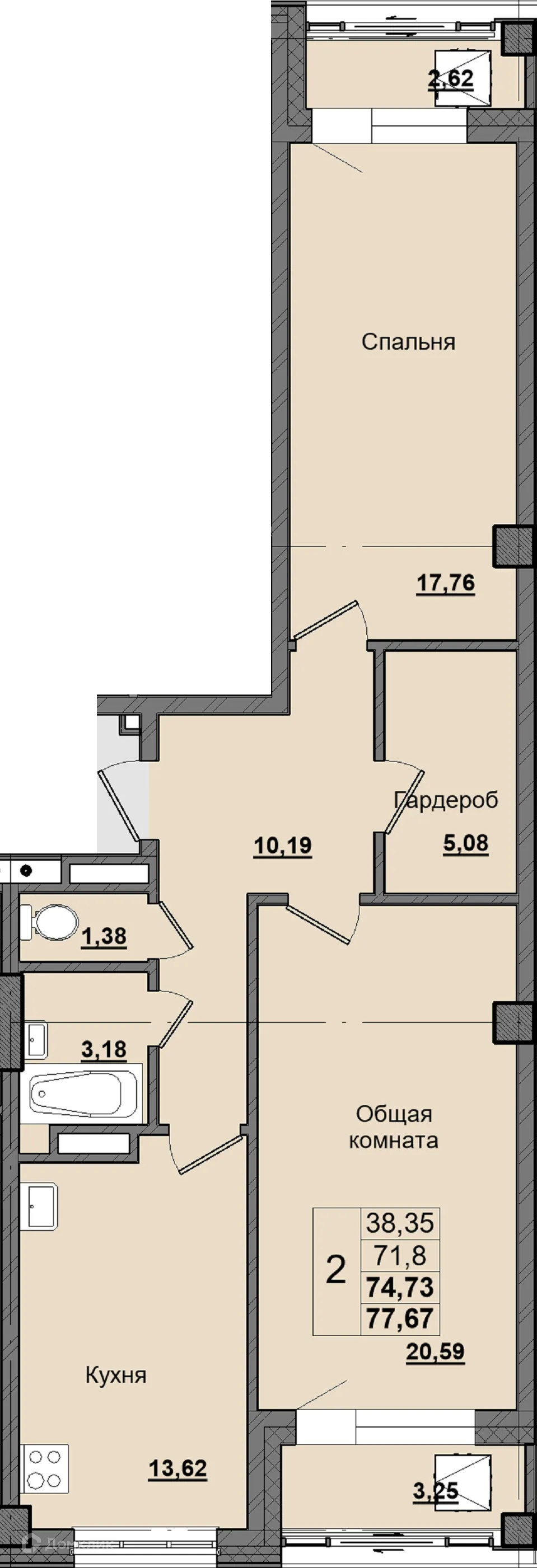 Фото квартиры в ЖК Алгыс