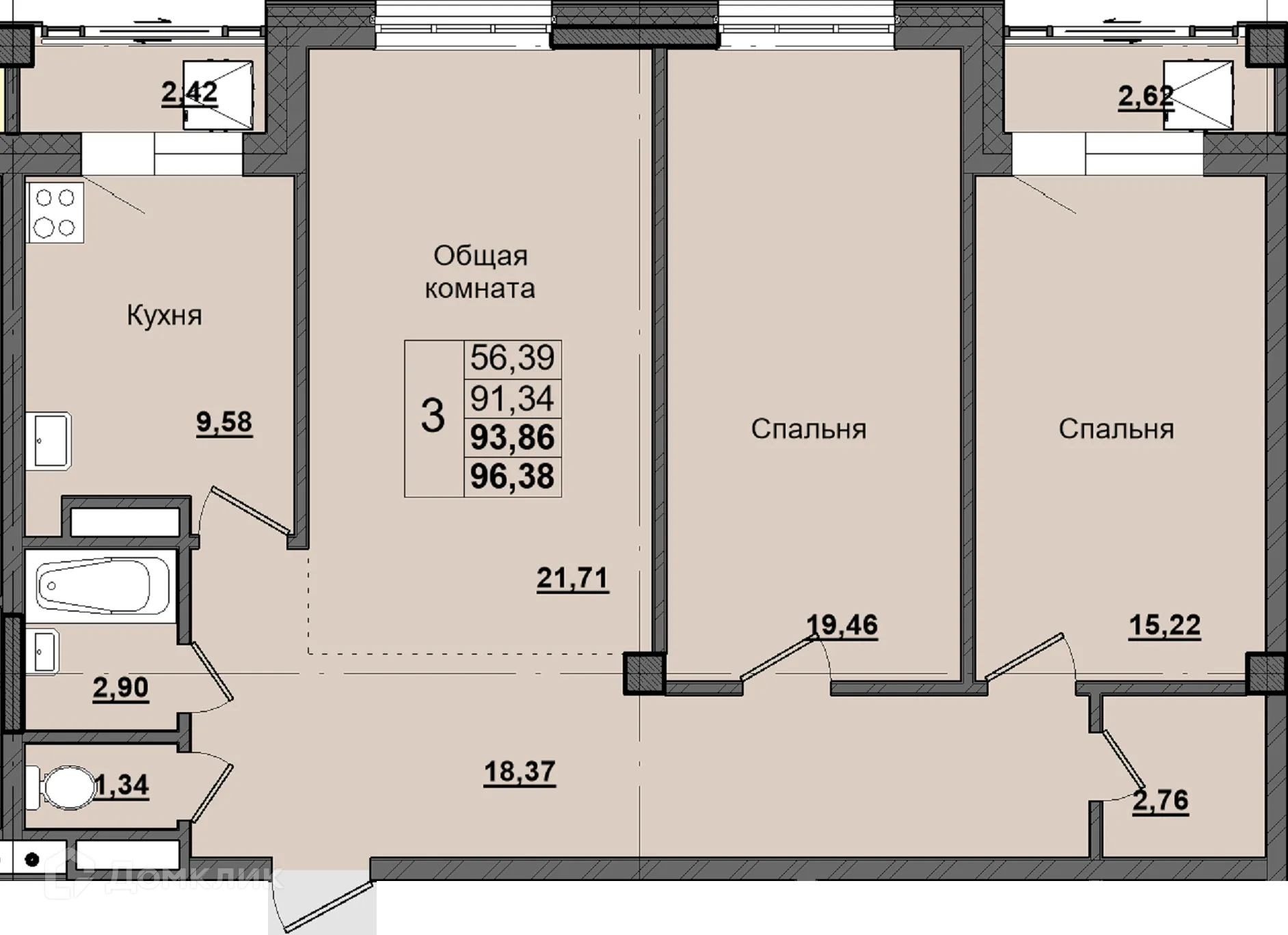 Фото квартиры в ЖК Алгыс