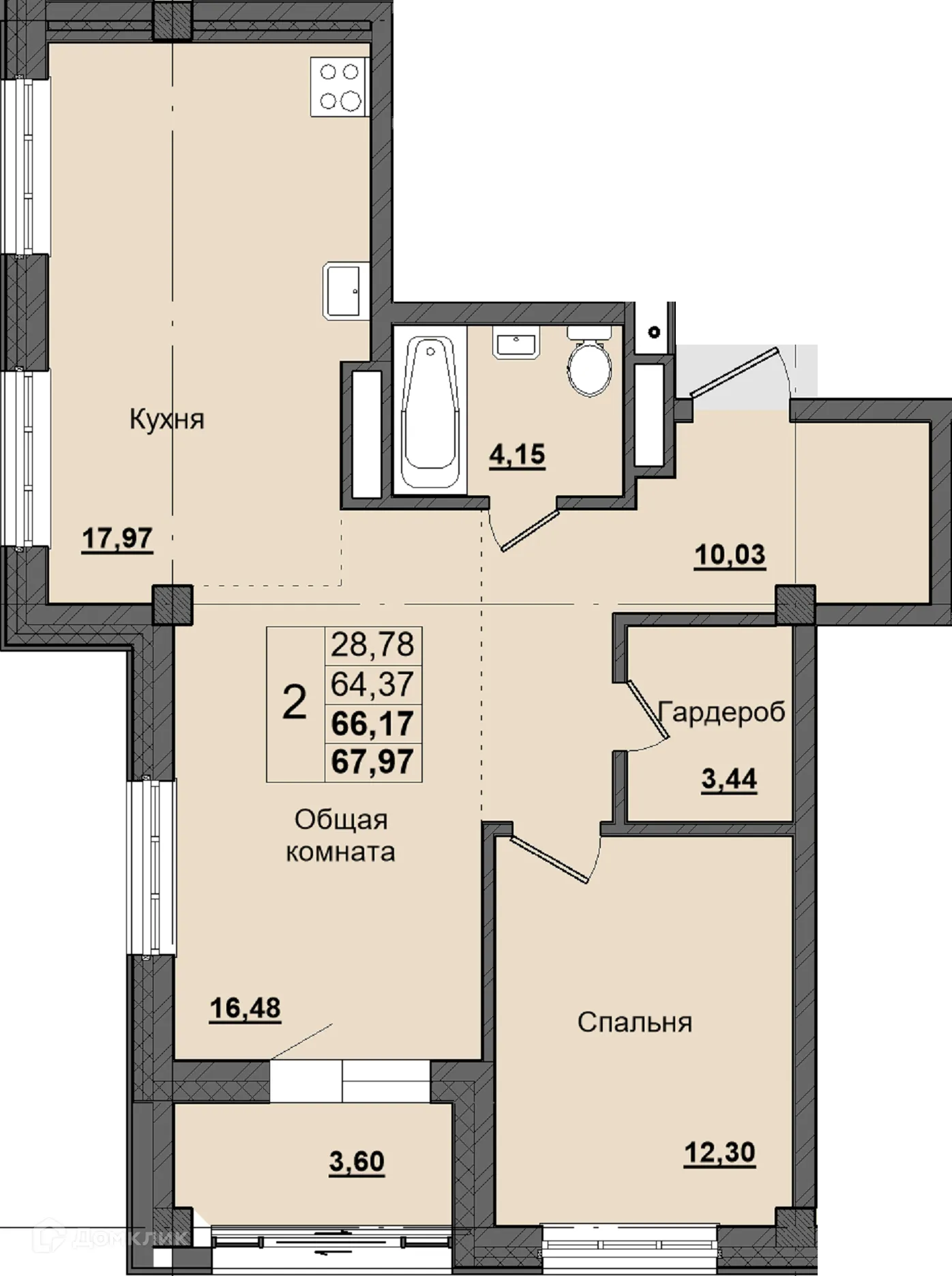Фото квартиры в ЖК Алгыс