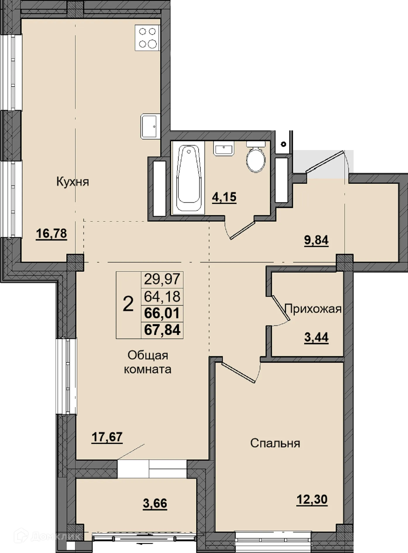 Фото квартиры в ЖК Алгыс