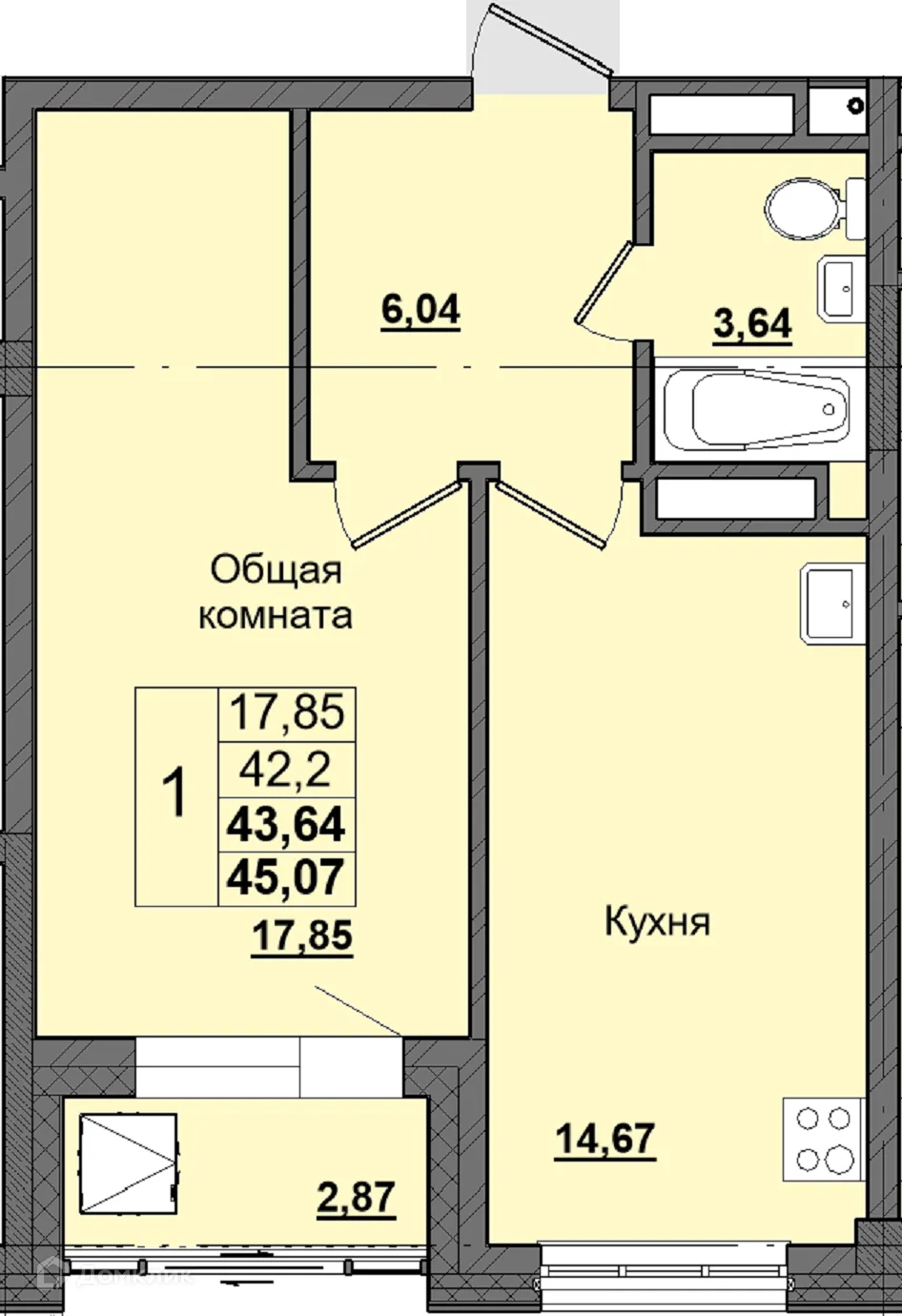 Фото квартиры в ЖК Алгыс