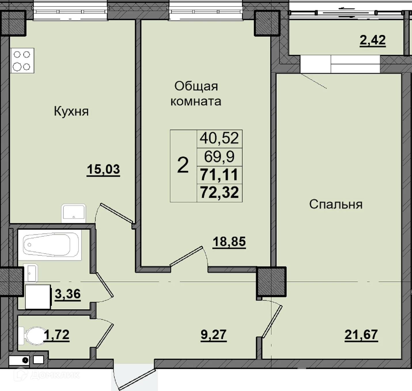 Фото квартиры в ЖК Алгыс