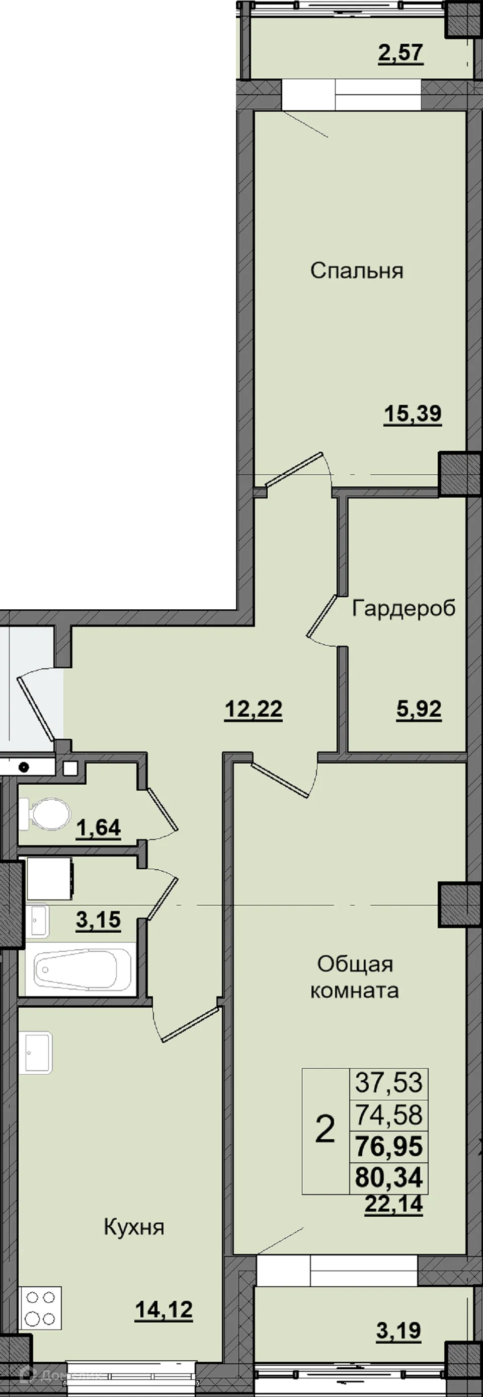 Фото квартиры в ЖК Алгыс