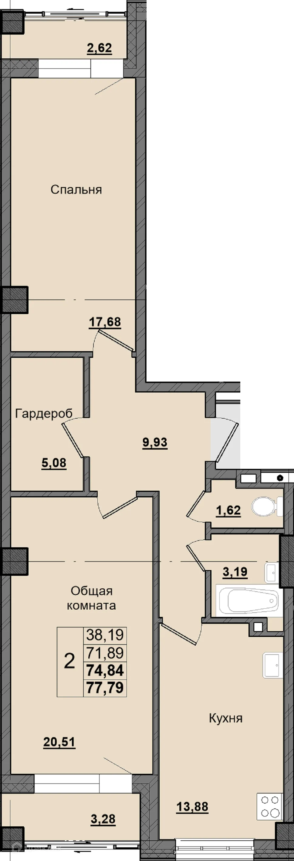 Фото квартиры в ЖК Алгыс