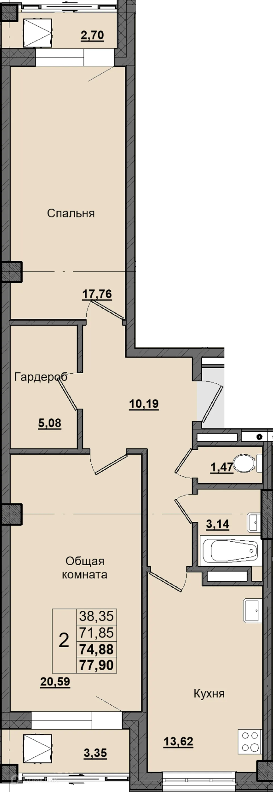 Фото квартиры в ЖК Алгыс