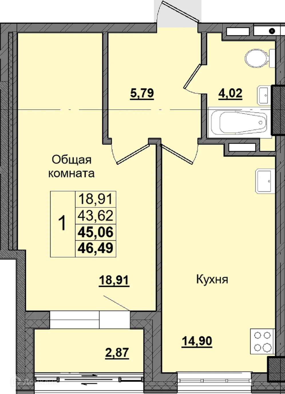 Фото квартиры в ЖК Алгыс