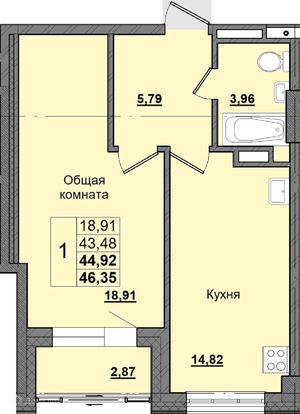 Фото квартиры в ЖК Алгыс