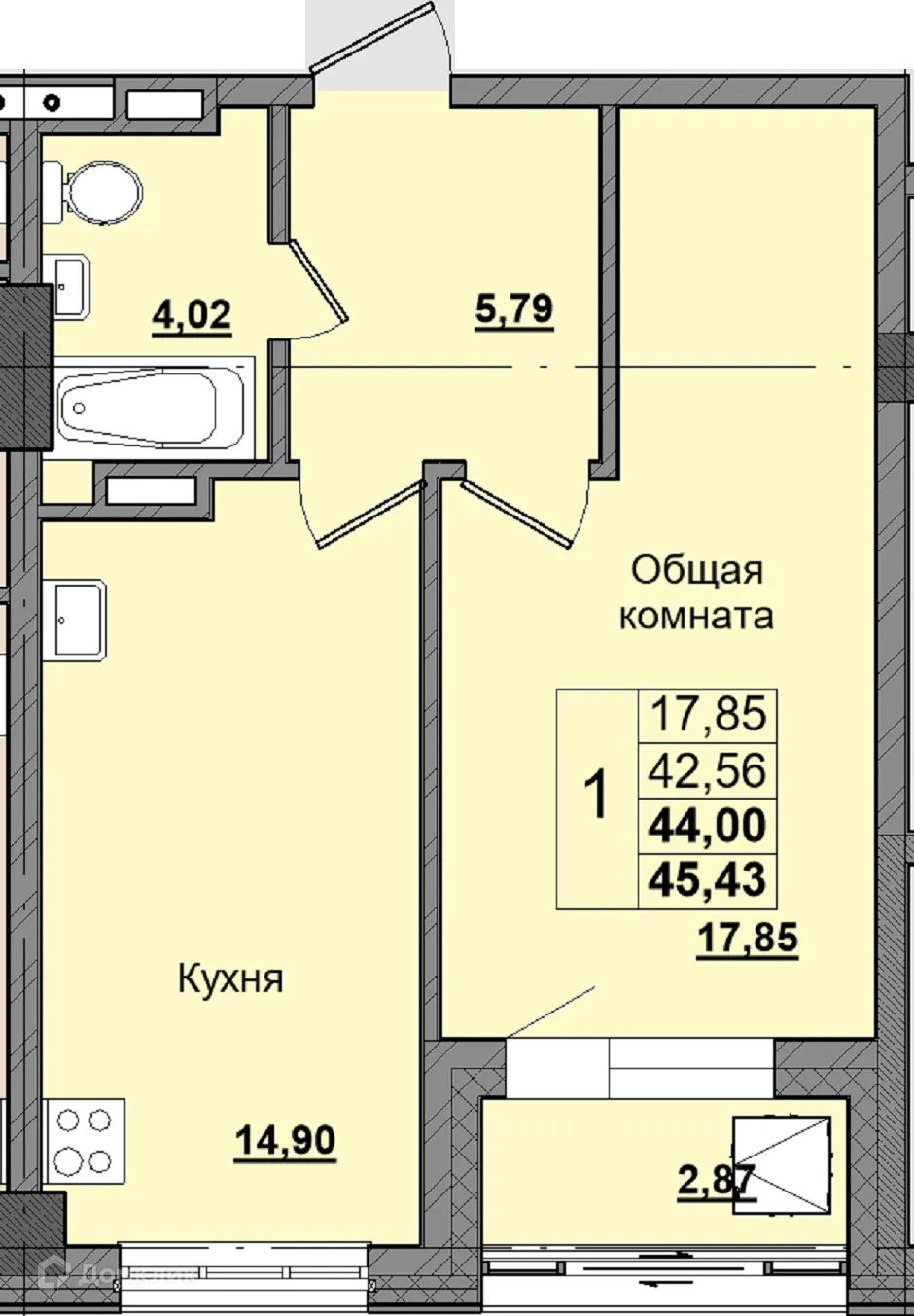 Фото квартиры в ЖК Алгыс