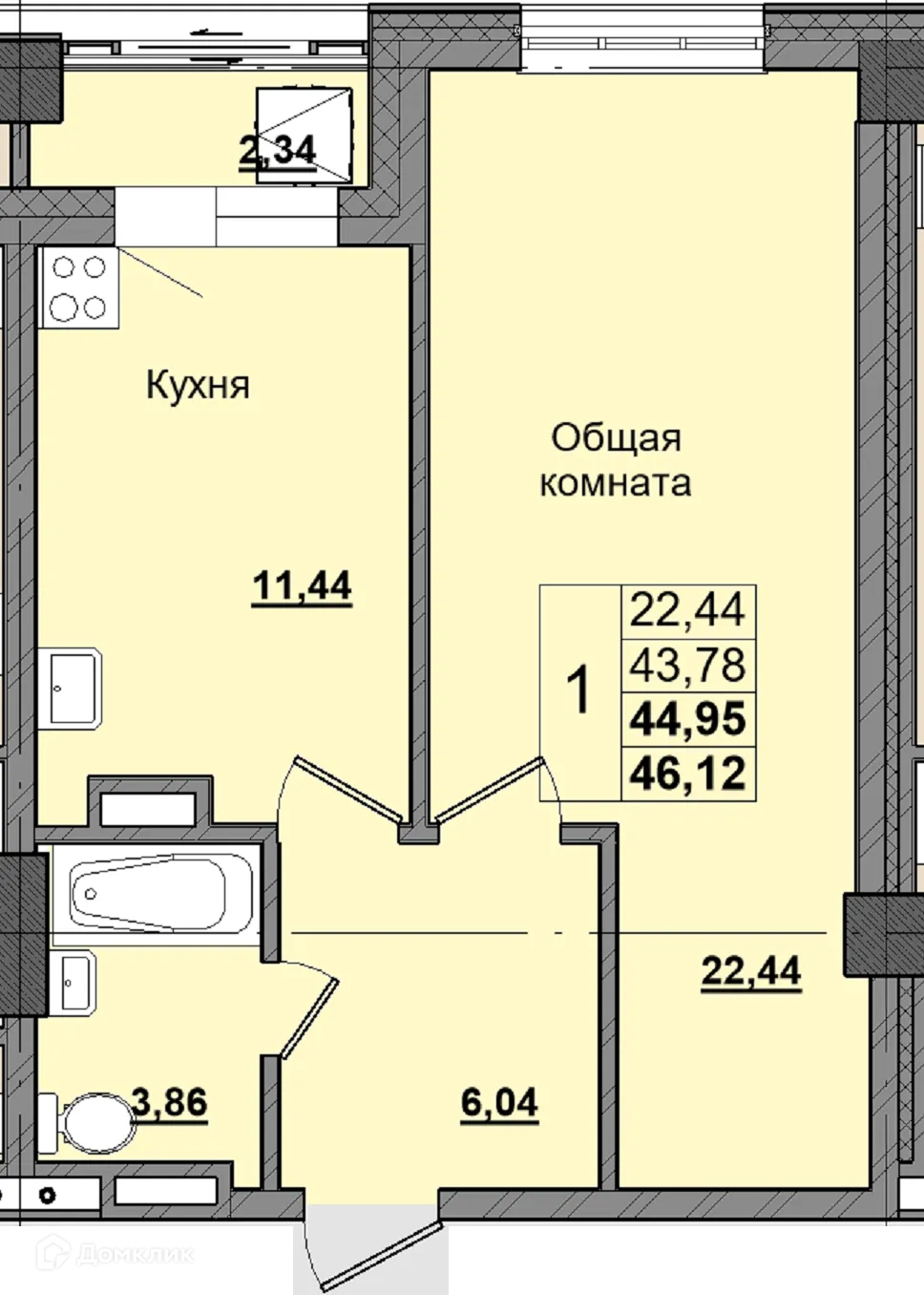 Фото квартиры в ЖК Алгыс