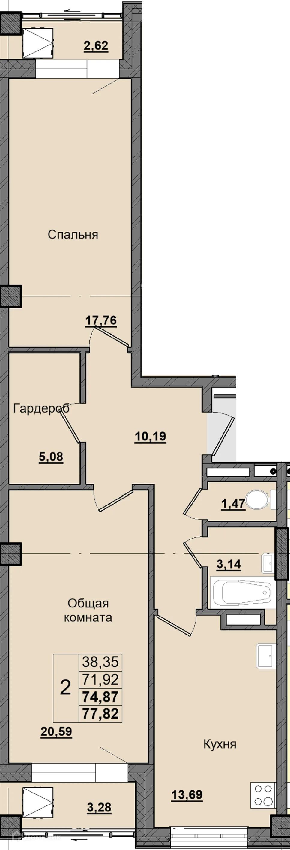 Фото квартиры в ЖК Алгыс