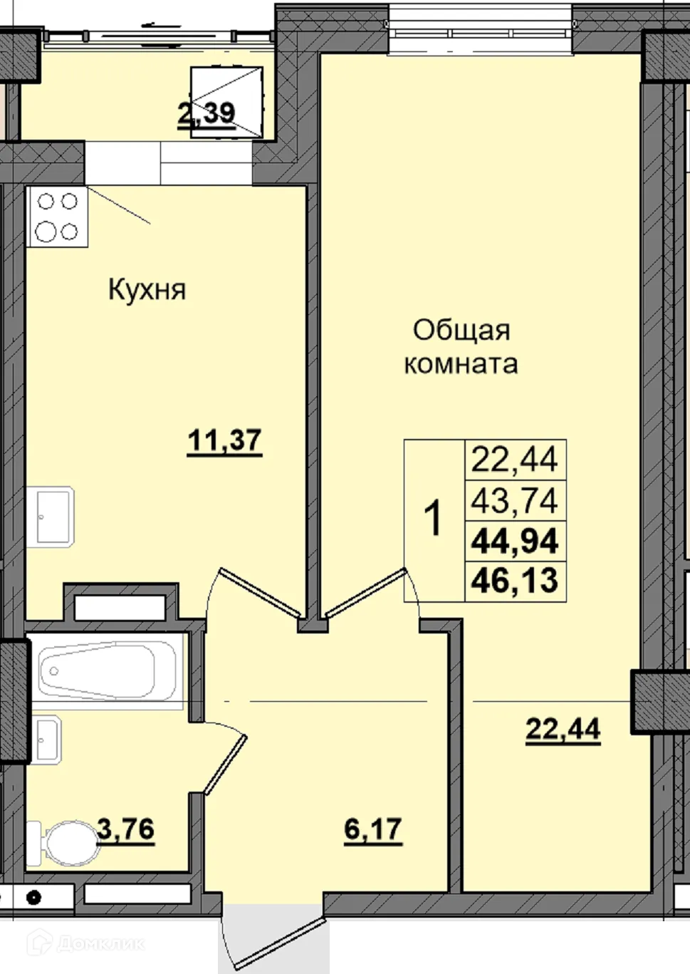 Фото квартиры в ЖК Алгыс