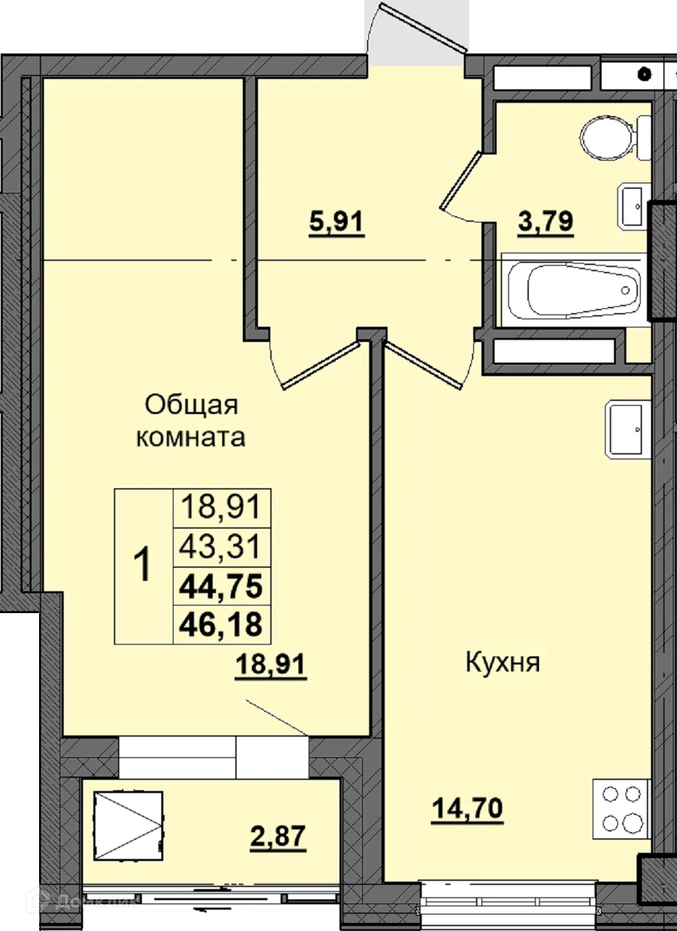 Фото квартиры в ЖК Алгыс