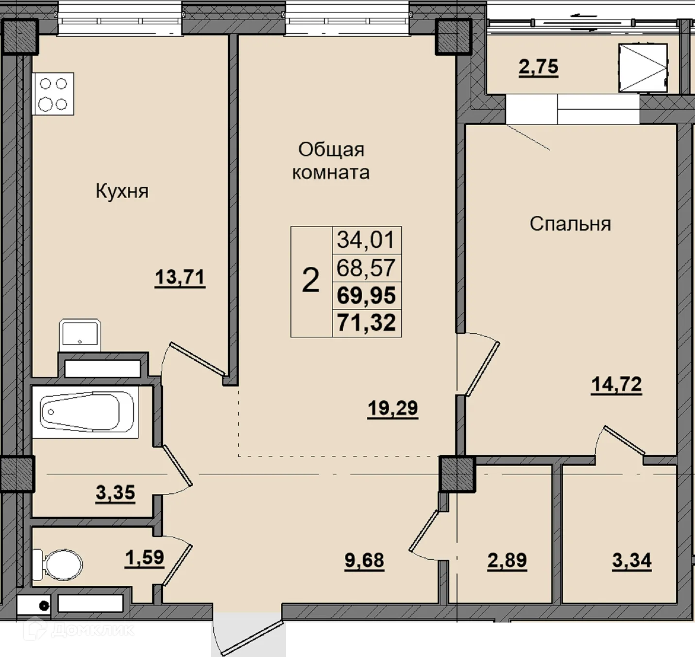 Фото квартиры в ЖК Алгыс