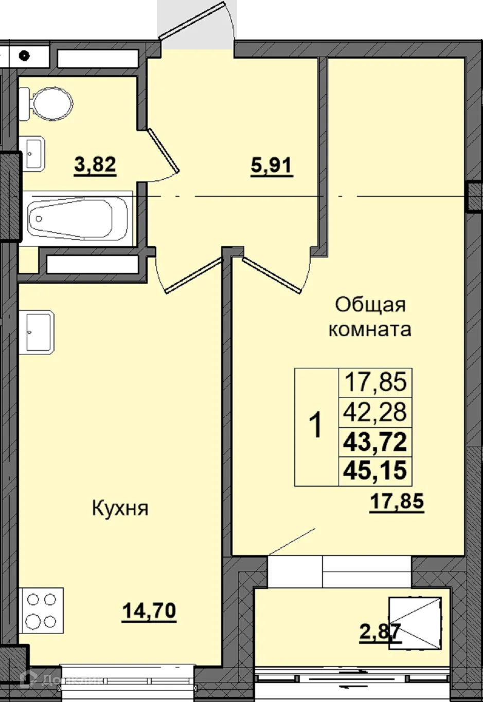 Фото квартиры в ЖК Алгыс