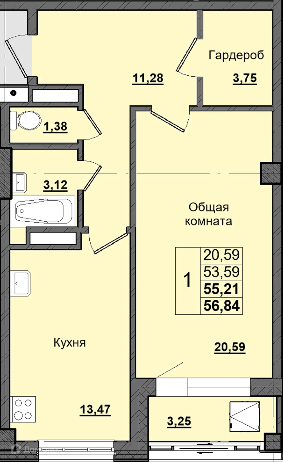 Фото квартиры в ЖК Алгыс