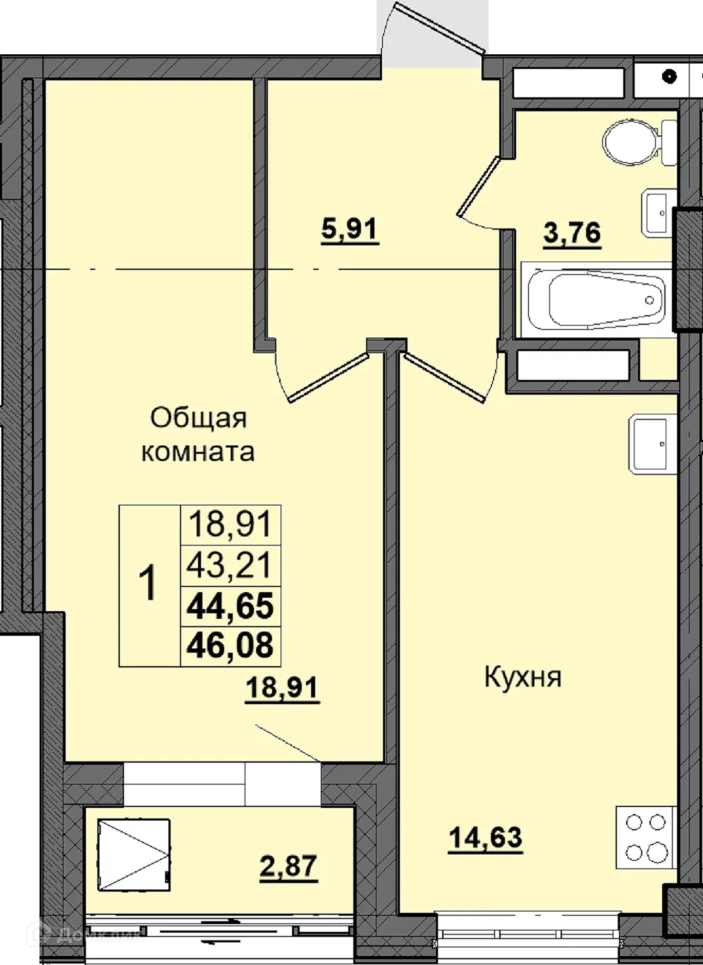 Фото квартиры в ЖК Алгыс