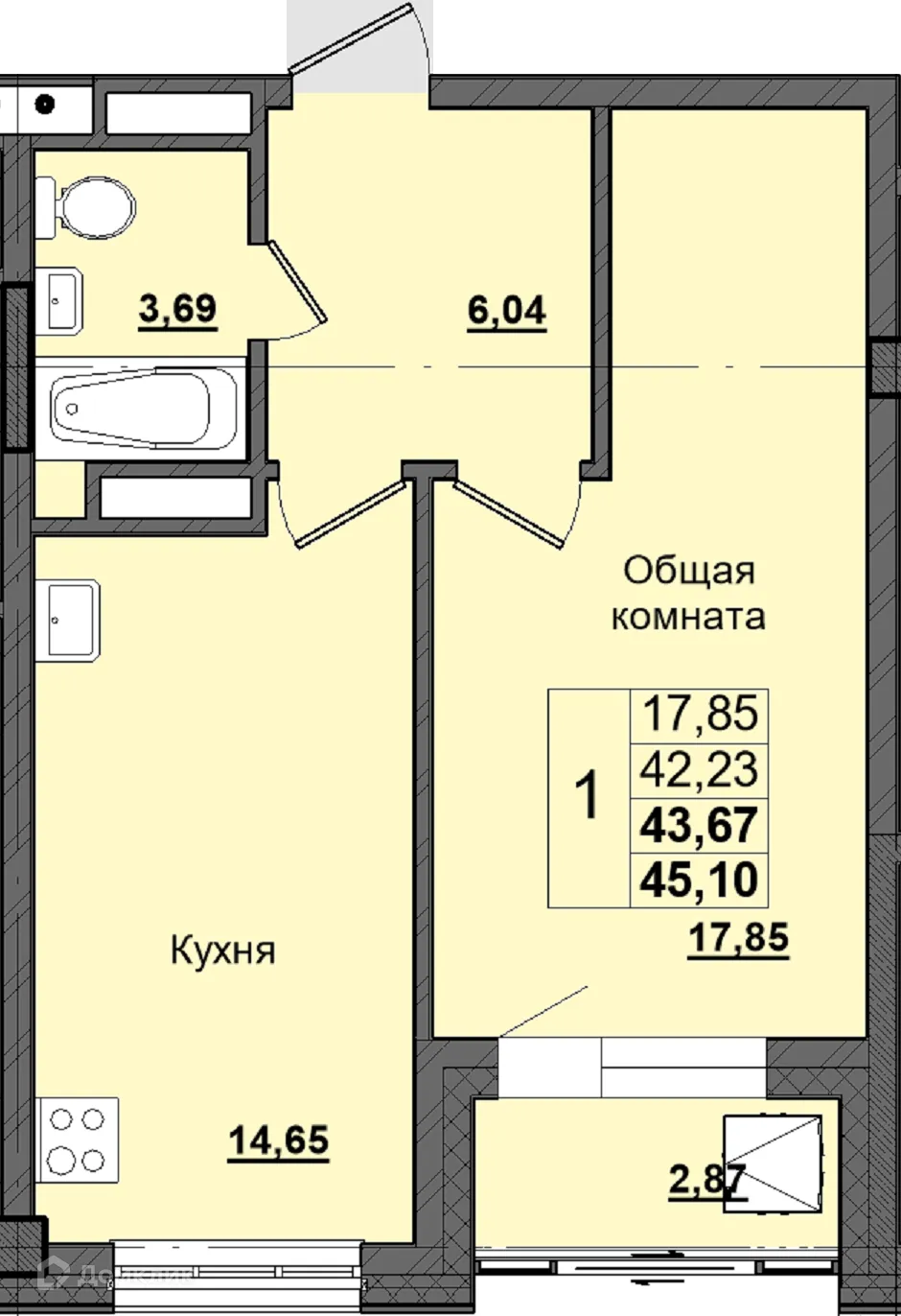 Фото квартиры в ЖК Алгыс