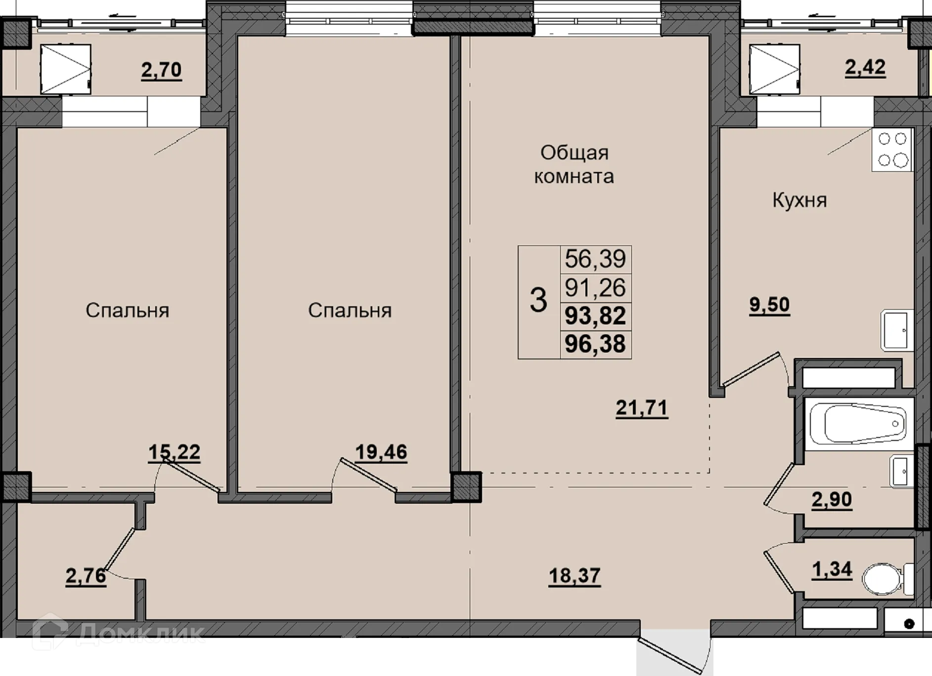 Фото квартиры в ЖК Алгыс
