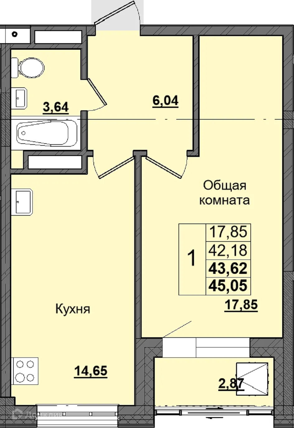 Фото квартиры в ЖК Алгыс
