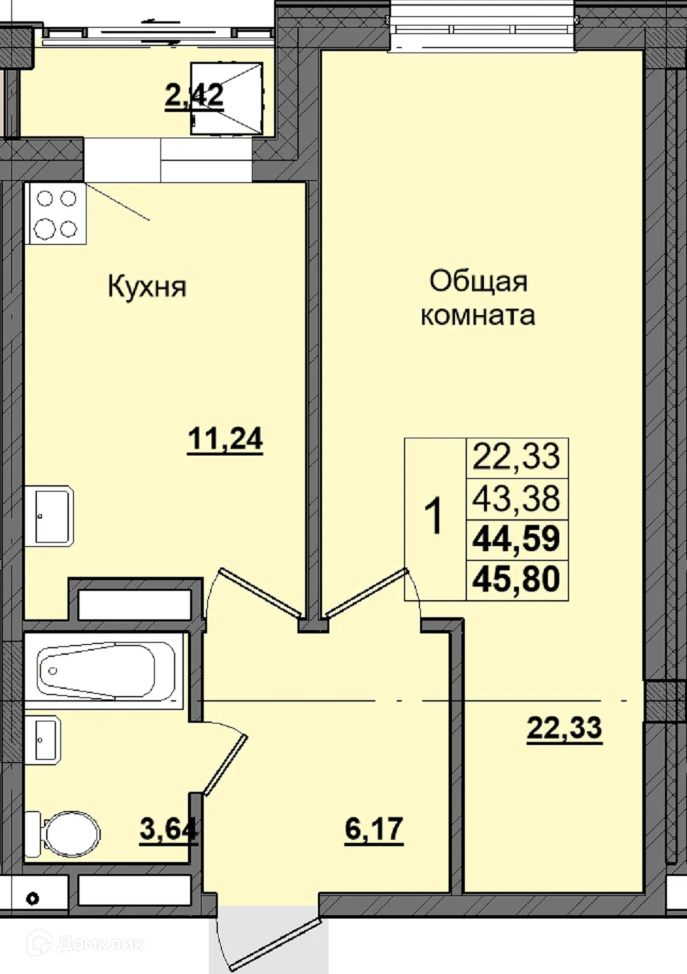 Фото квартиры в ЖК Алгыс