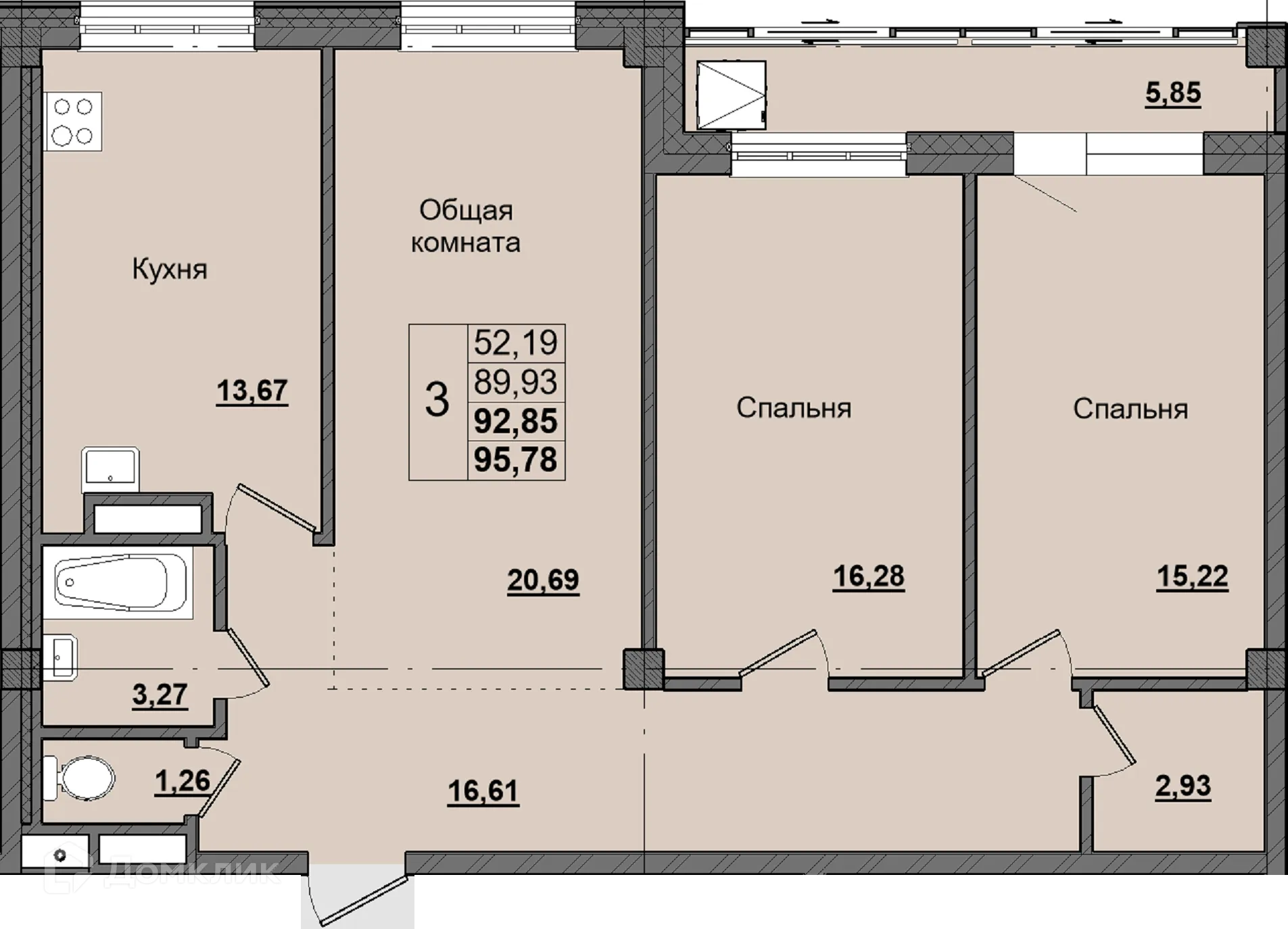 Фото квартиры в ЖК Алгыс