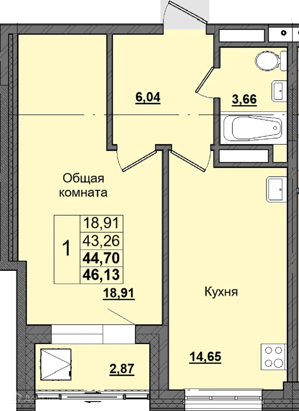 Фото квартиры в ЖК Алгыс