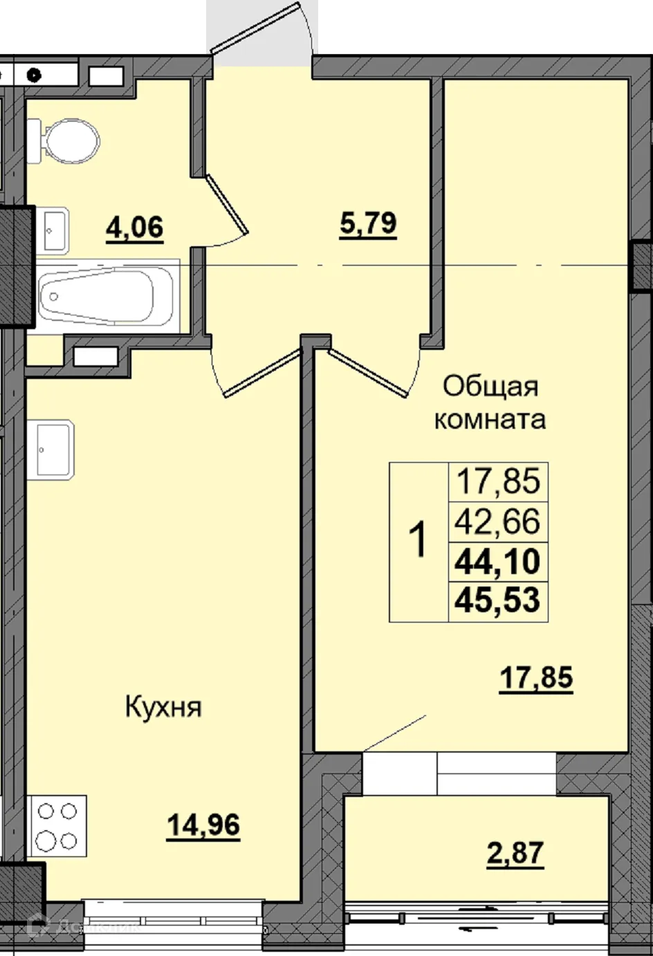 Фото квартиры в ЖК Алгыс
