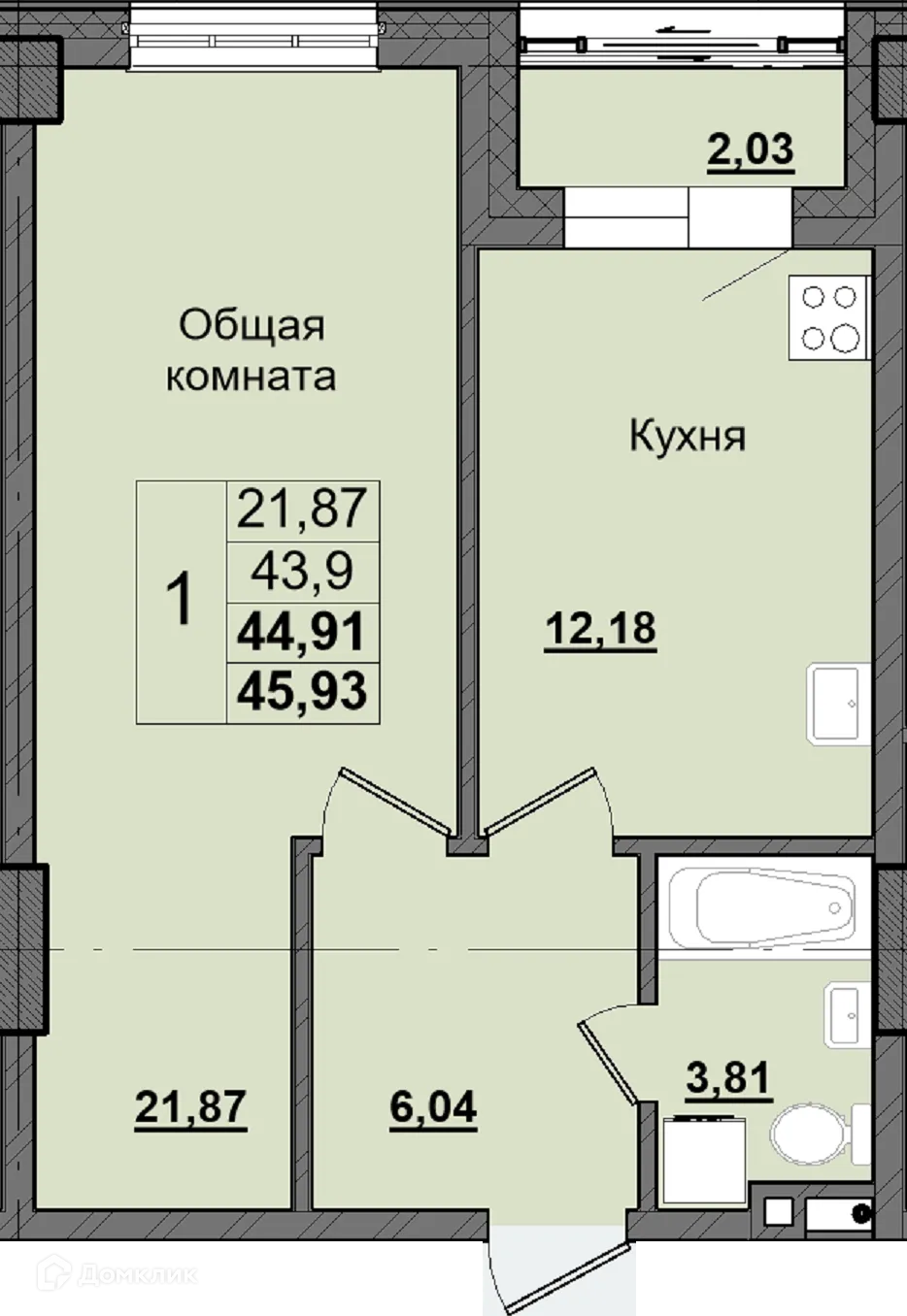 Фото квартиры в ЖК Алгыс