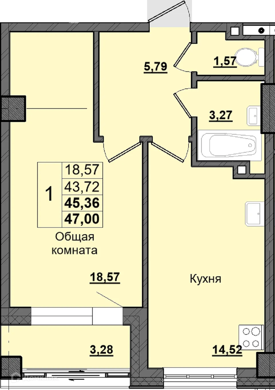 Фото квартиры в ЖК Алгыс
