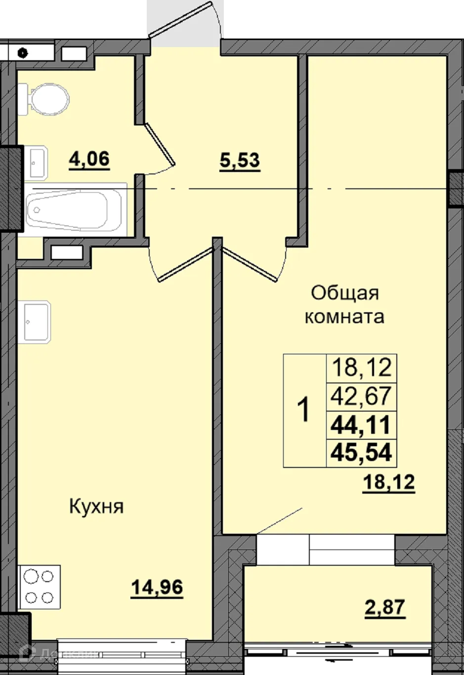 Фото квартиры в ЖК Алгыс