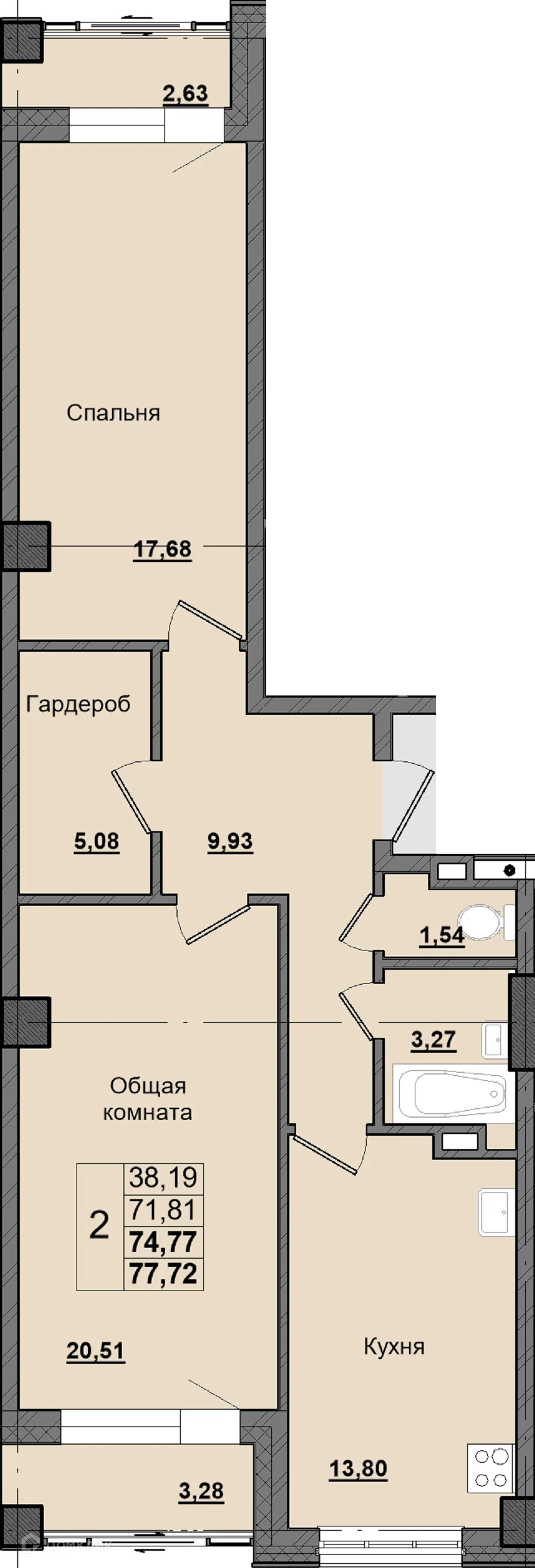 Фото квартиры в ЖК Алгыс
