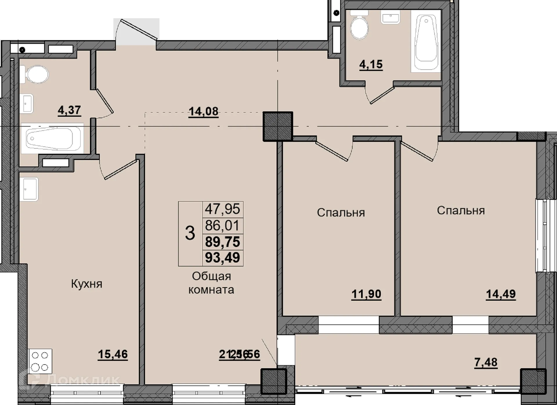 Фото квартиры в ЖК Алгыс