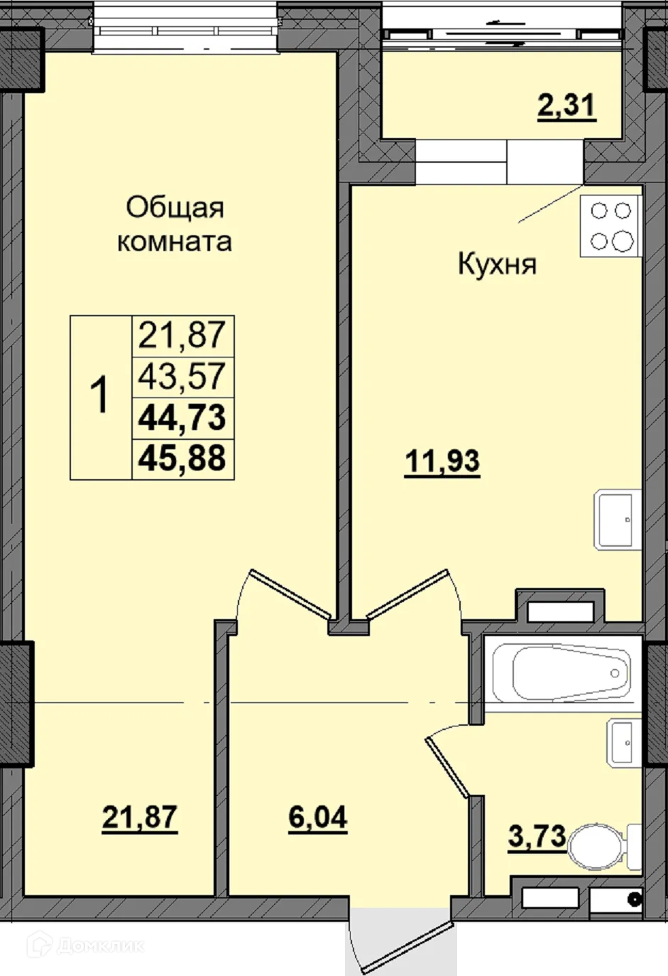 Фото квартиры в ЖК Алгыс