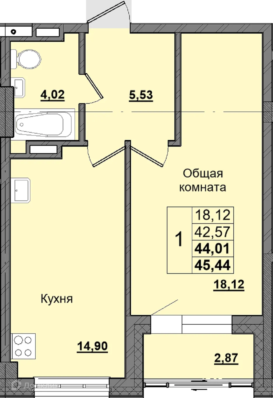 Фото квартиры в ЖК Алгыс