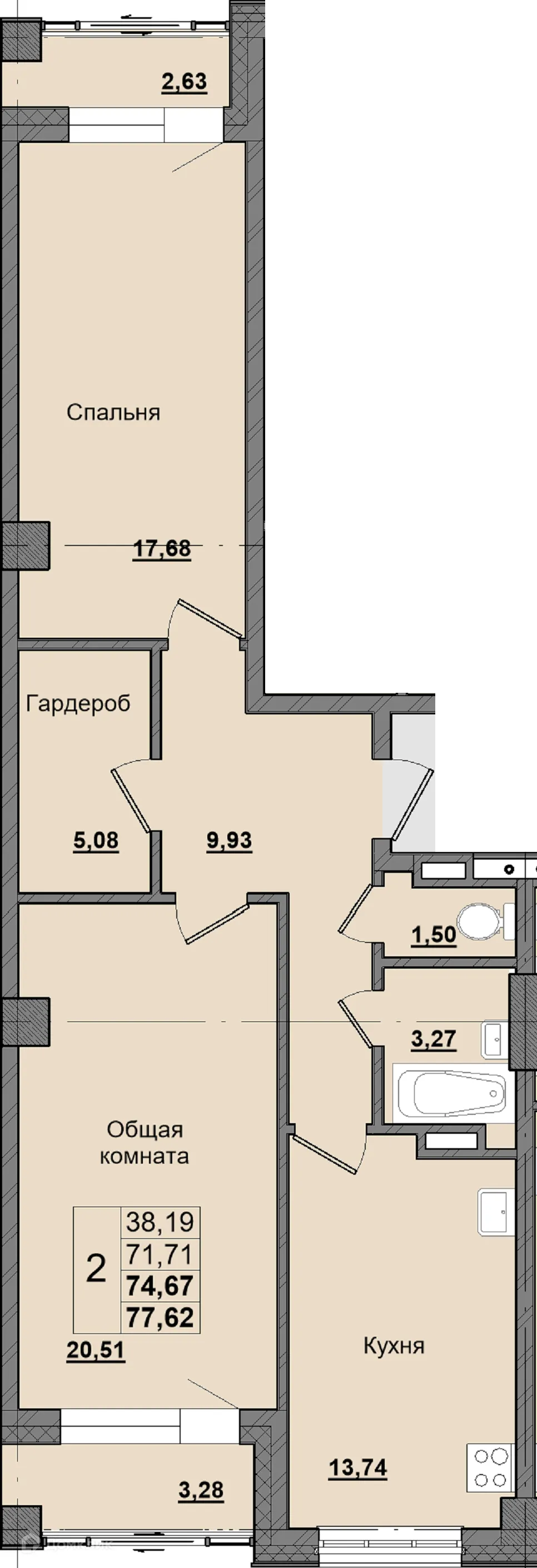 Фото квартиры в ЖК Алгыс