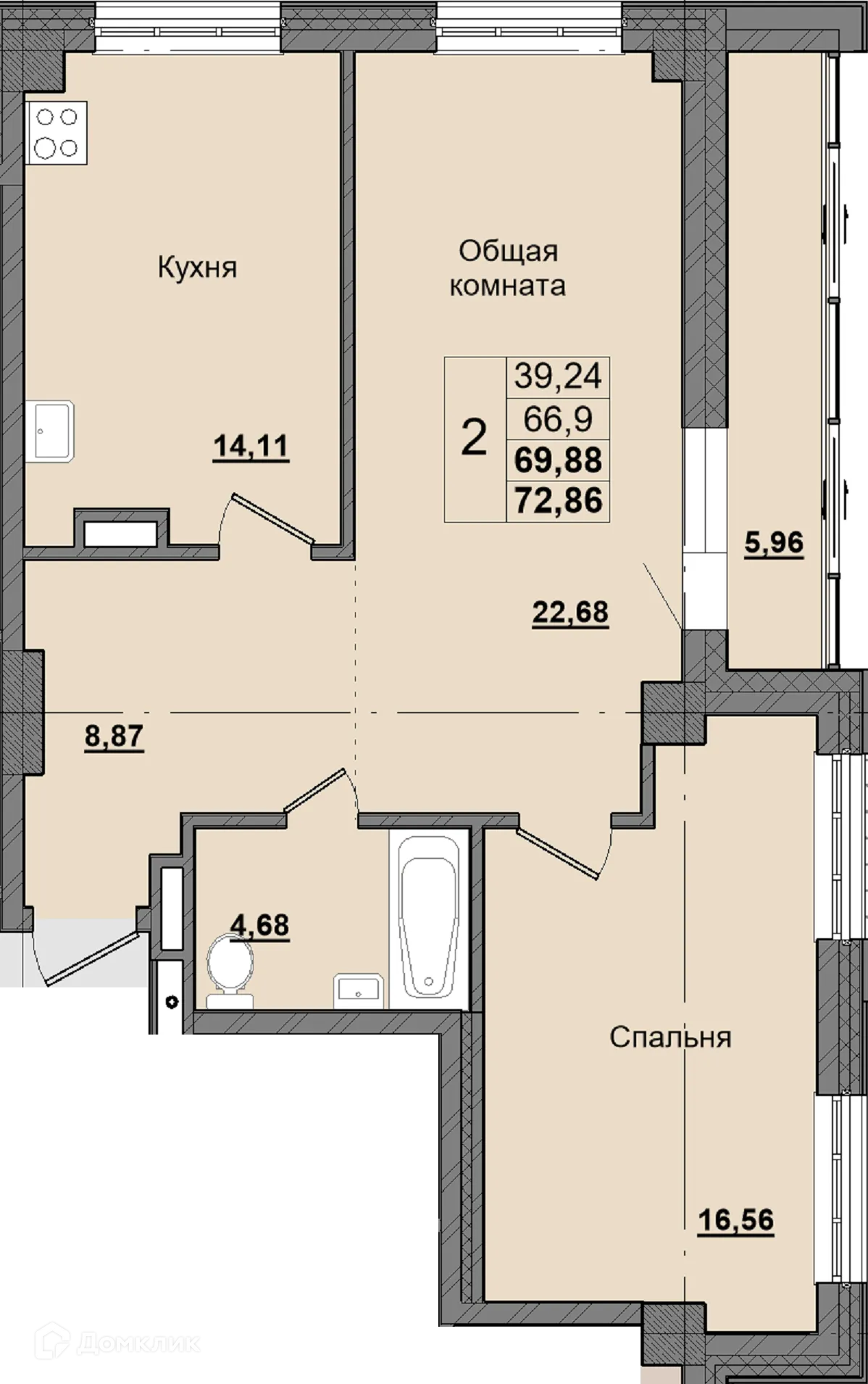 Фото квартиры в ЖК Алгыс