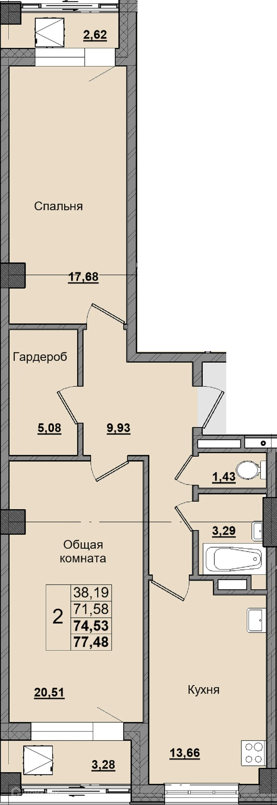 Фото квартиры в ЖК Алгыс