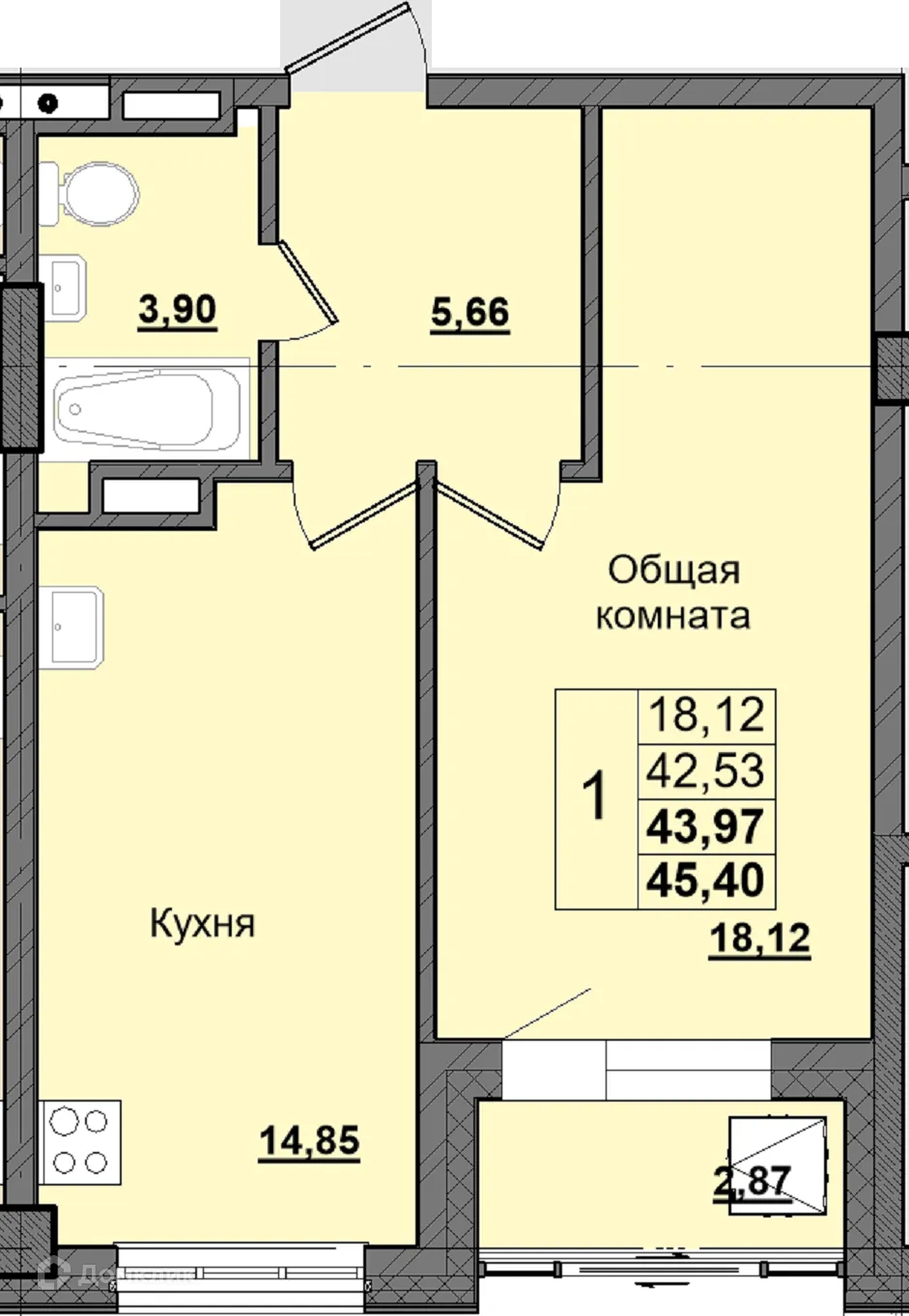 Фото квартиры в ЖК Алгыс