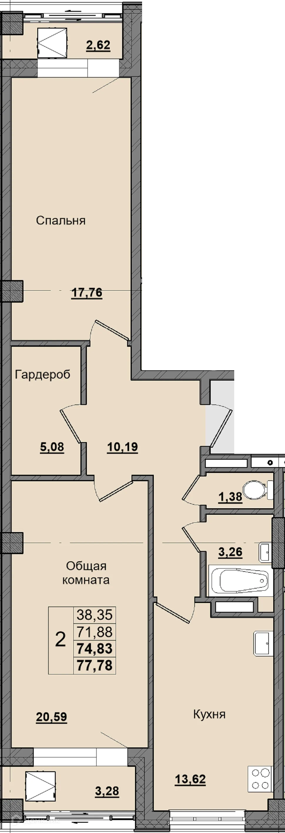 Фото квартиры в ЖК Алгыс