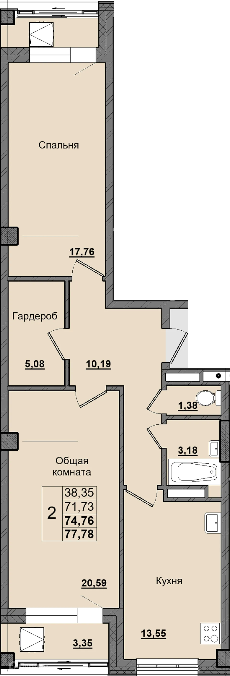 Фото квартиры в ЖК Алгыс