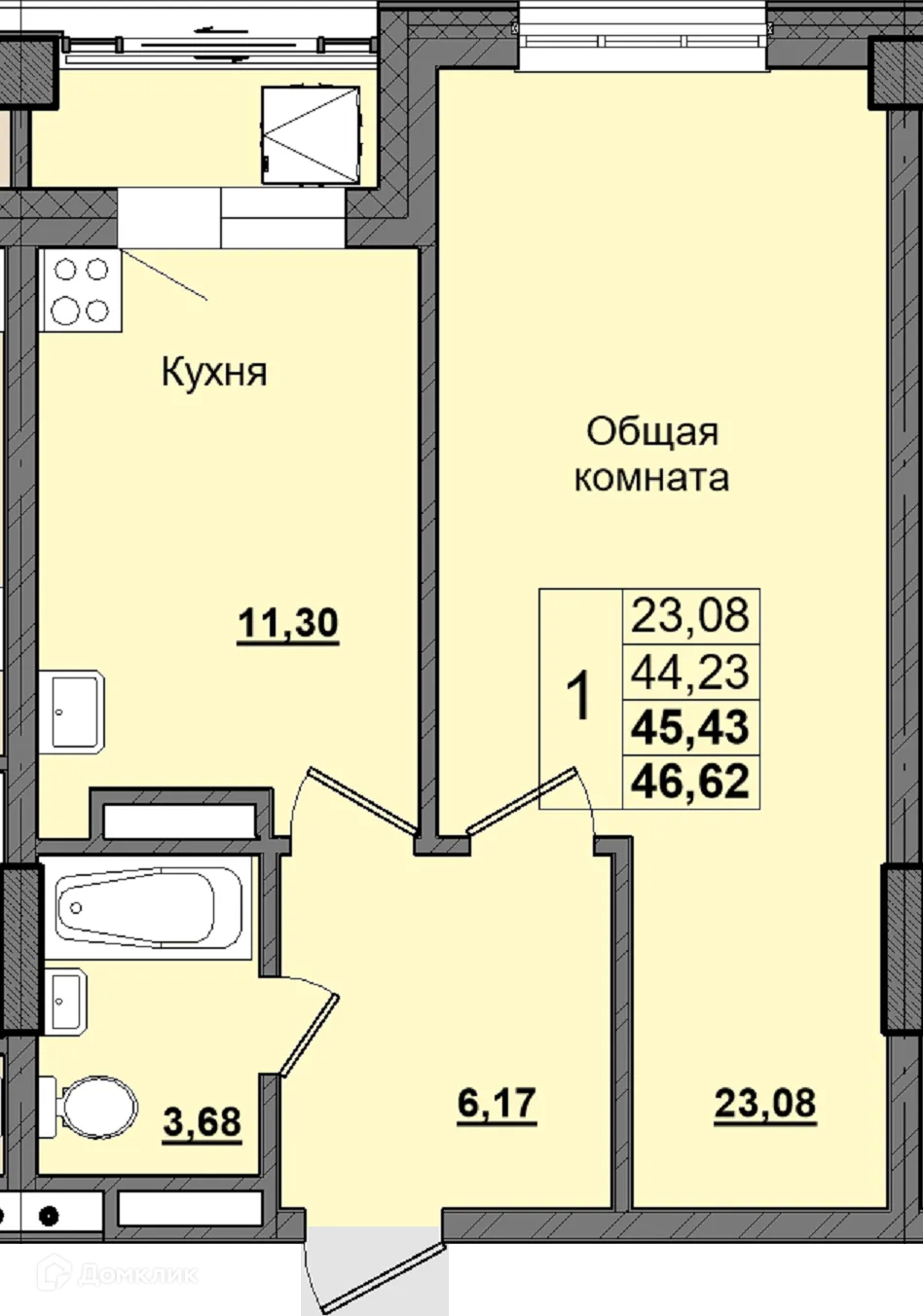 Фото квартиры в ЖК Алгыс