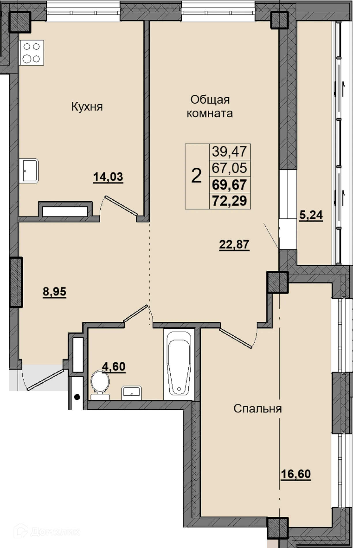 Фото квартиры в ЖК Алгыс