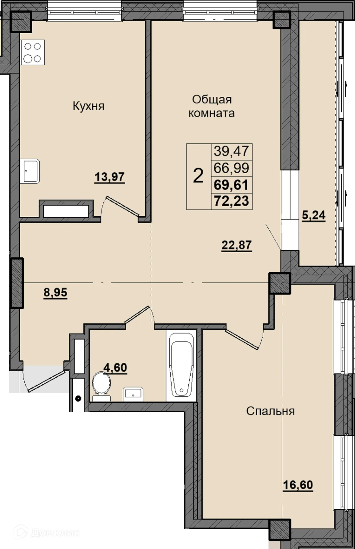 Фото квартиры в ЖК Алгыс