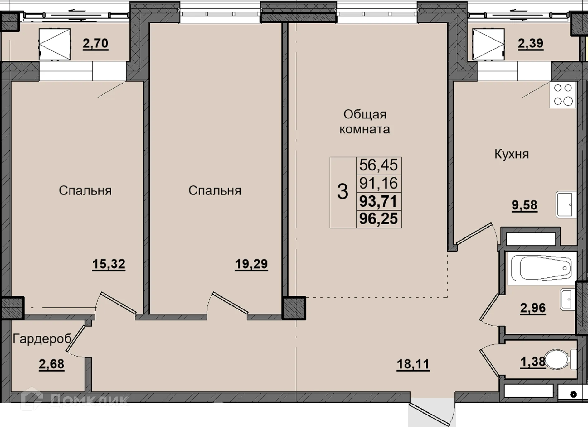 Фото квартиры в ЖК Алгыс