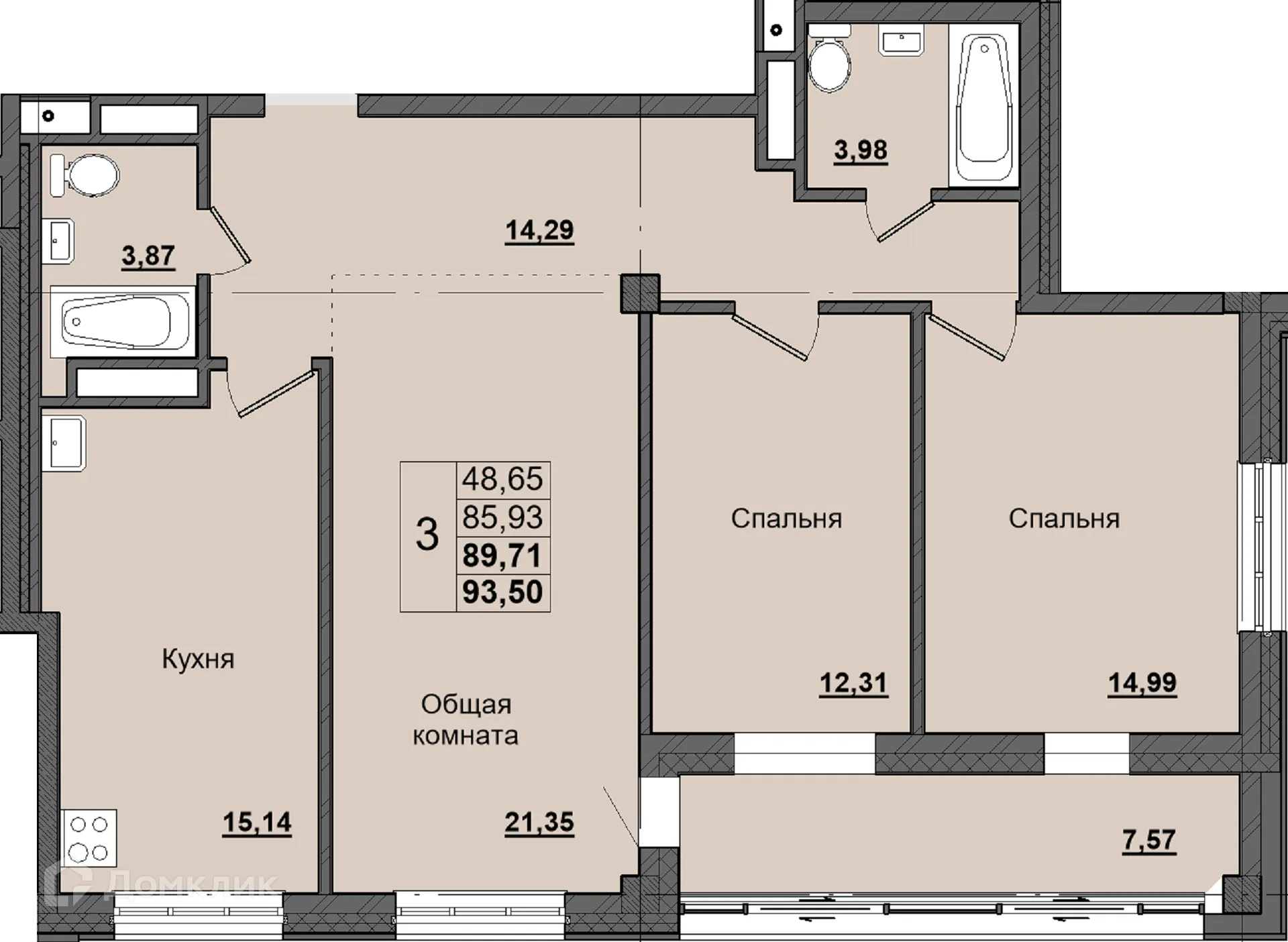 Фото квартиры в ЖК Алгыс