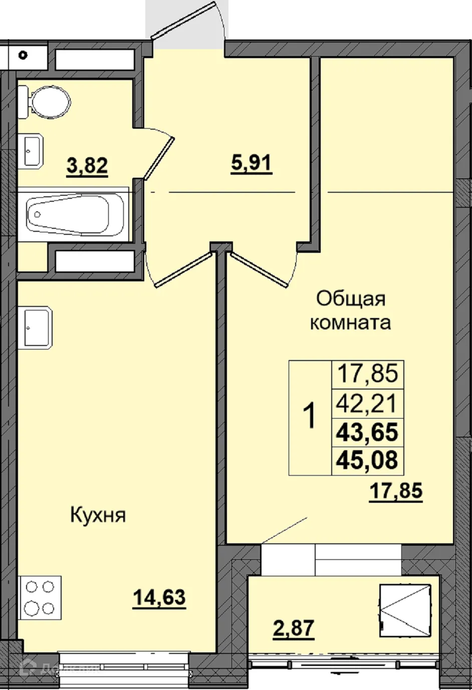 Фото квартиры в ЖК Алгыс