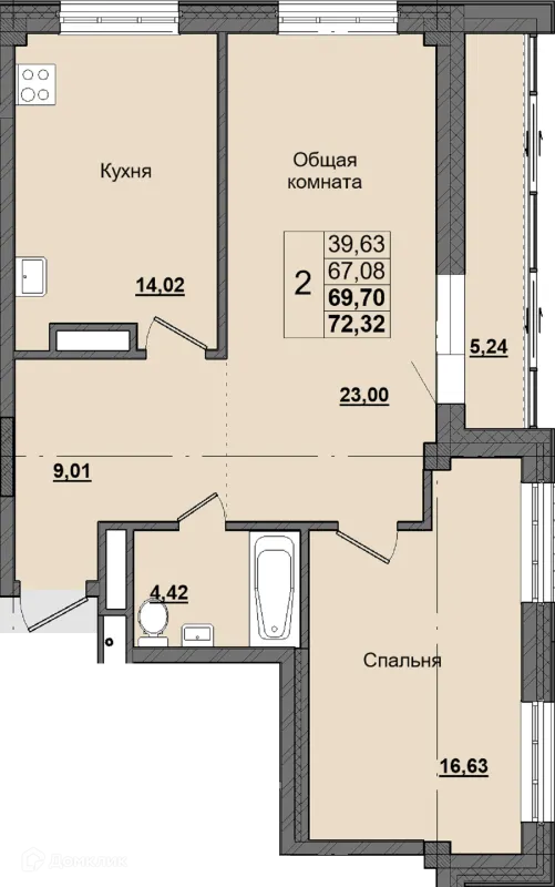 2 комн. квартиры в Якутске новостройки