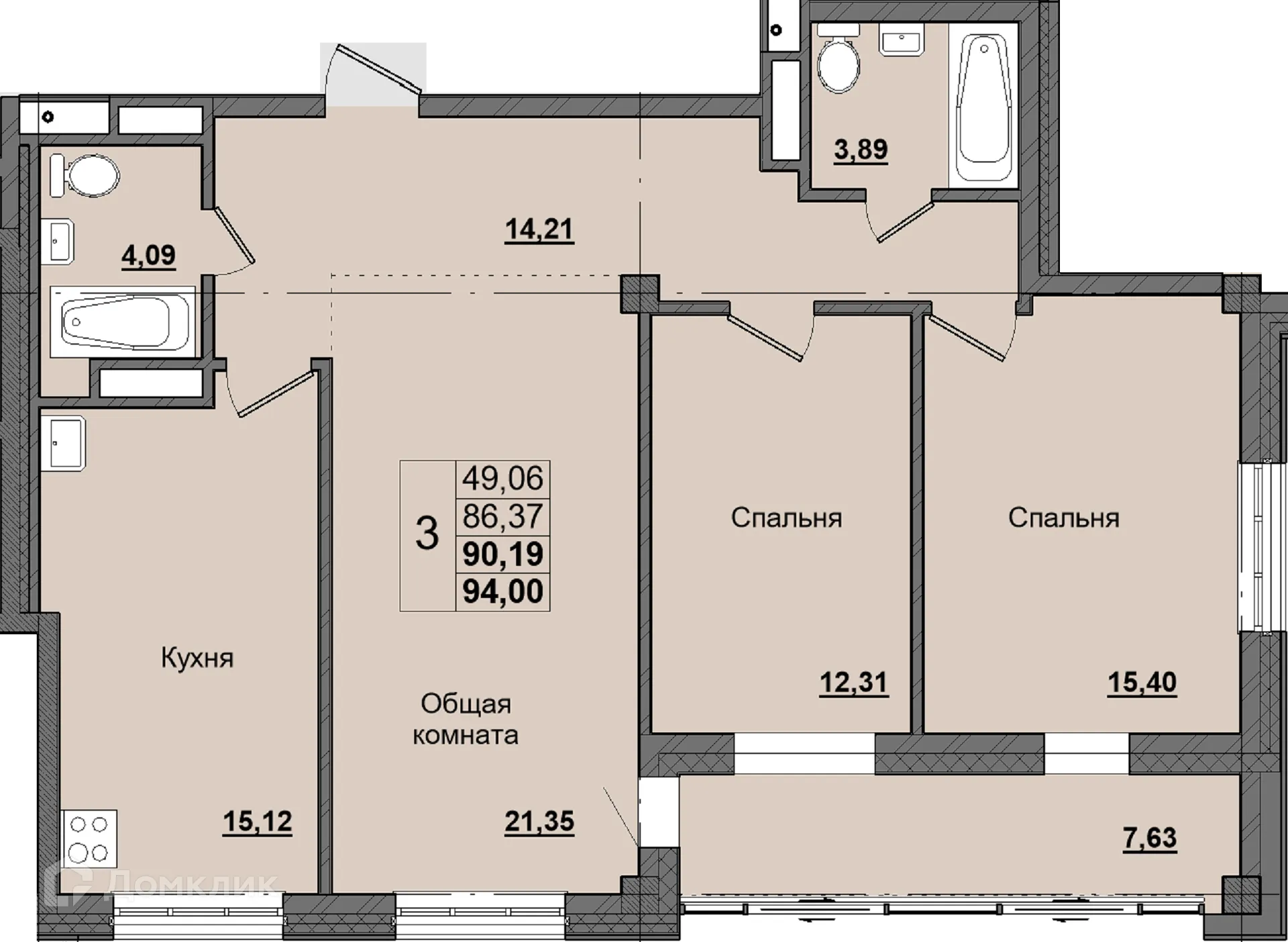 Фото квартиры в ЖК Алгыс