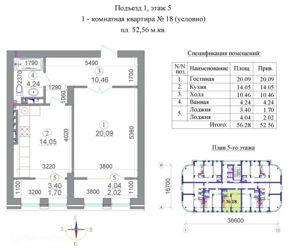 1 комн. квартиры в Владикавказе новостройки
